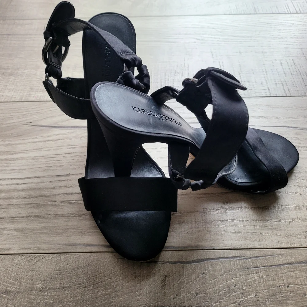 Karl Lagerfeld Black Women's Heels - Picture 2 of 9
